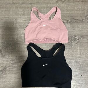 Nike Pink and Black Sports Bras for High Impact